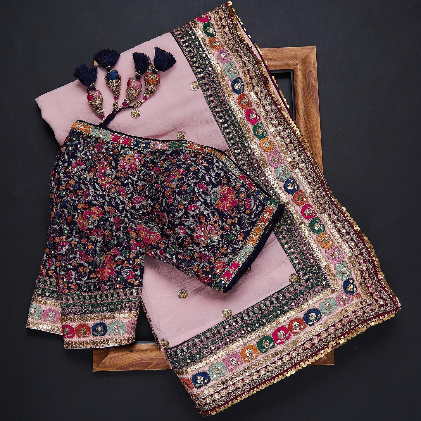 Premium Embroidery Work Designer Saree