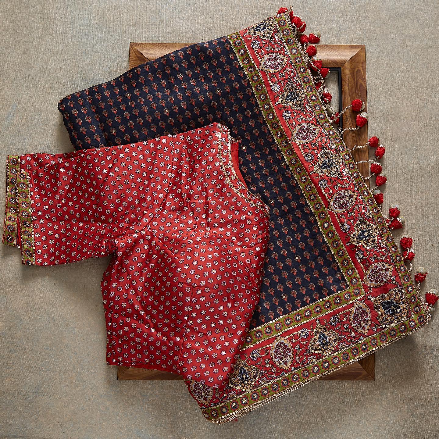 Premium Embroidery Work Designer Saree