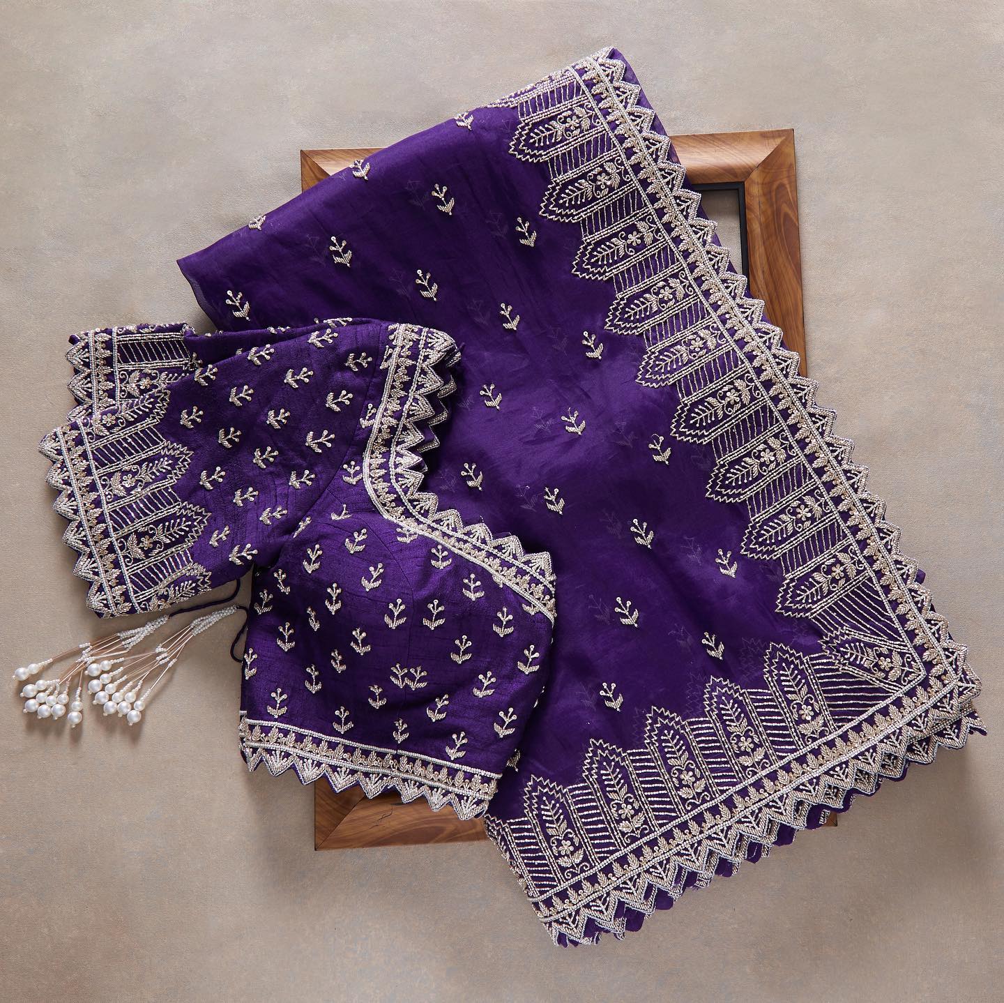 Premium Embroidery Work designer saree