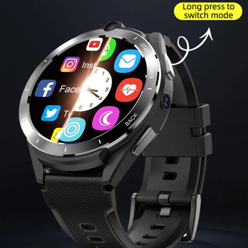 Android 2022 11 4g phone watch Chip Smart Watch 6G RAM 128G Adults GPS 5G WiFi 8MP 2 Cameras Men Smartwatch Dual System