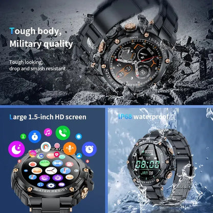 Outdoor Sport Smart Watch Men 800mAh Long Life Battery Bluetooth Call Waterproof Fitness Tracker SmartWatch For Android ios