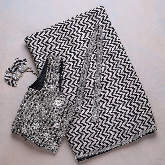 Premium Embroidery Work Designer Saree