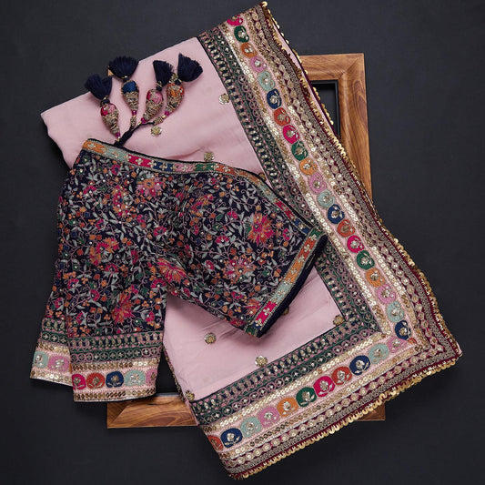 Premium Embroidery Work Designer Saree