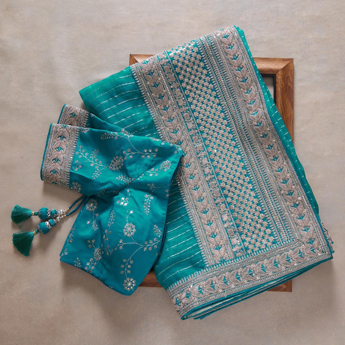 Premium Embroidery Work designer saree