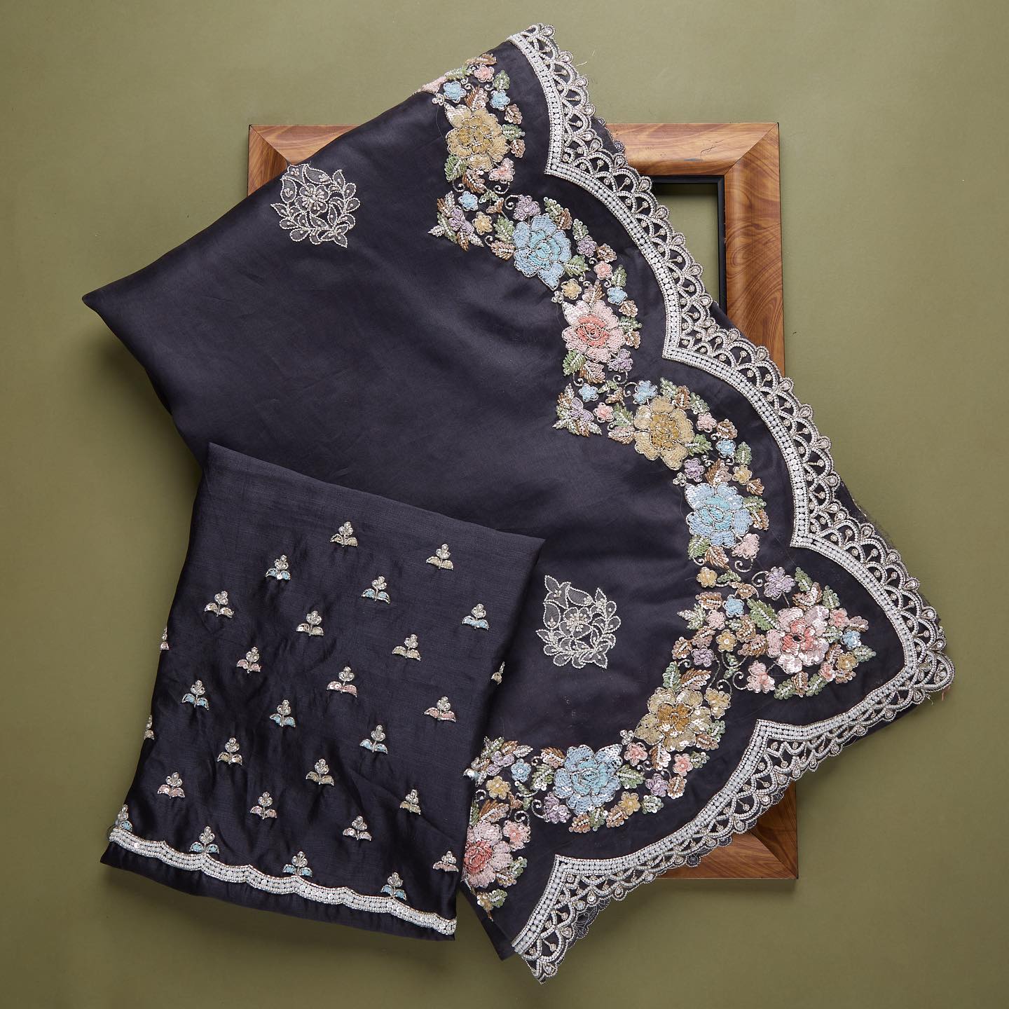 Premium Embroidery Work designer saree
