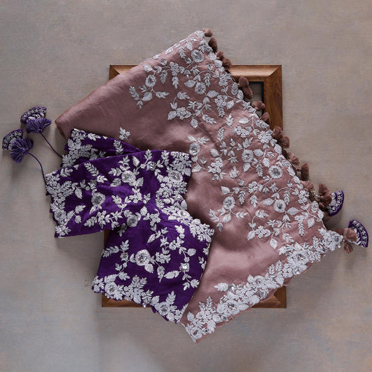 Premium Embroidery Work designer saree