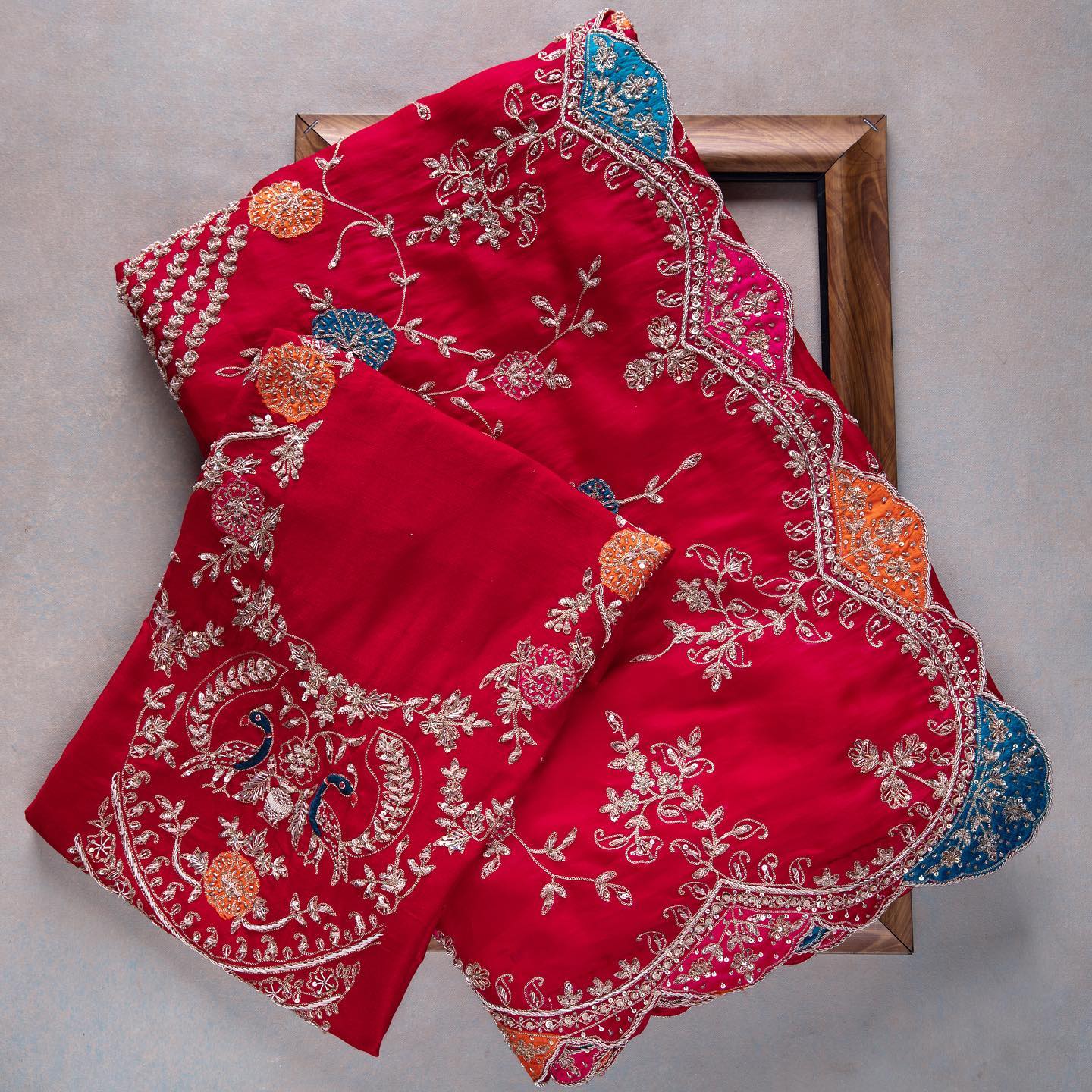 Premium Embroidery Work designer saree