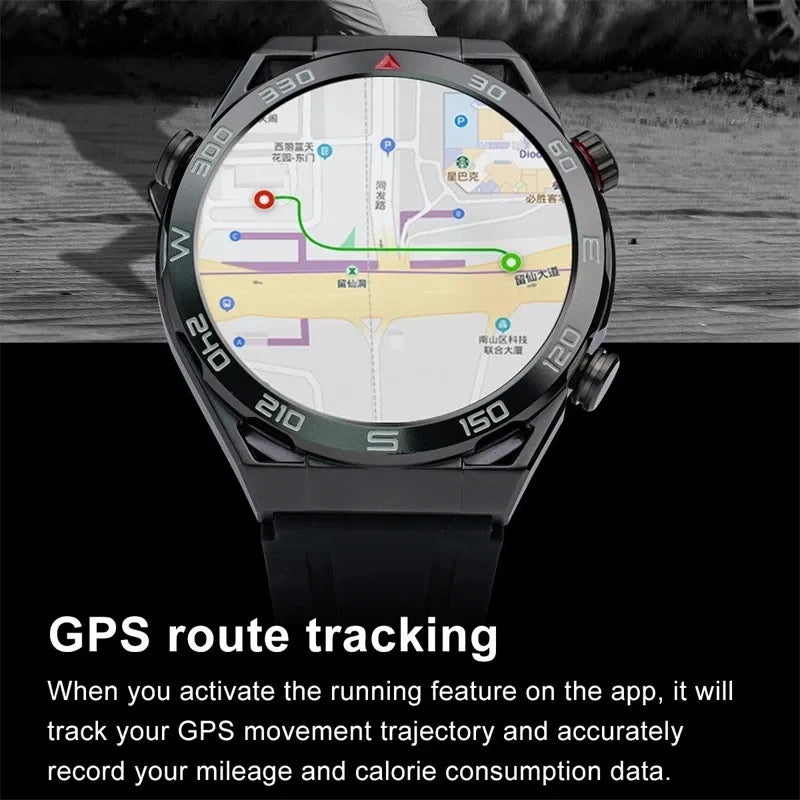 For Android IOS NFC Smart Watch Men GPS Tracker AMOLED 454*454 HD Screen Heart Rate ECG+PPG Bluetooth Call SmartWatch 2024 New