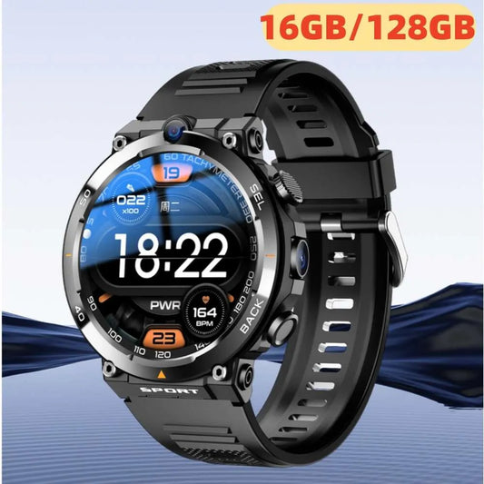 LTE 4G Smartwatch 1.39" GPS Dual Camera Wifi SIM NFC Red 64G ROM Google Play APP Download IP67 Men Women Android Smart Watch 6