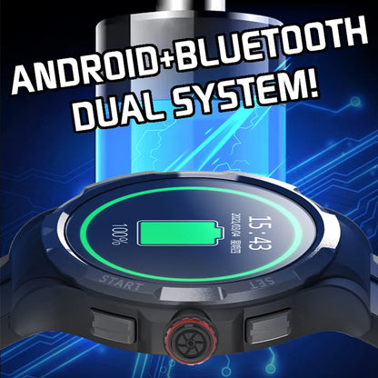 4G Smart Watch Android OS Internet App Download Games Video call rotate Camera SIM Call 128G ROM 1.43" Heart Rate 2MP Men Women