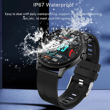 GEJIAN Watches Smart Men Full Touch Screen Sport Fiess Watch IP67 Waterproof Bluetooth Call for Apple Android Smartwatch Women watch