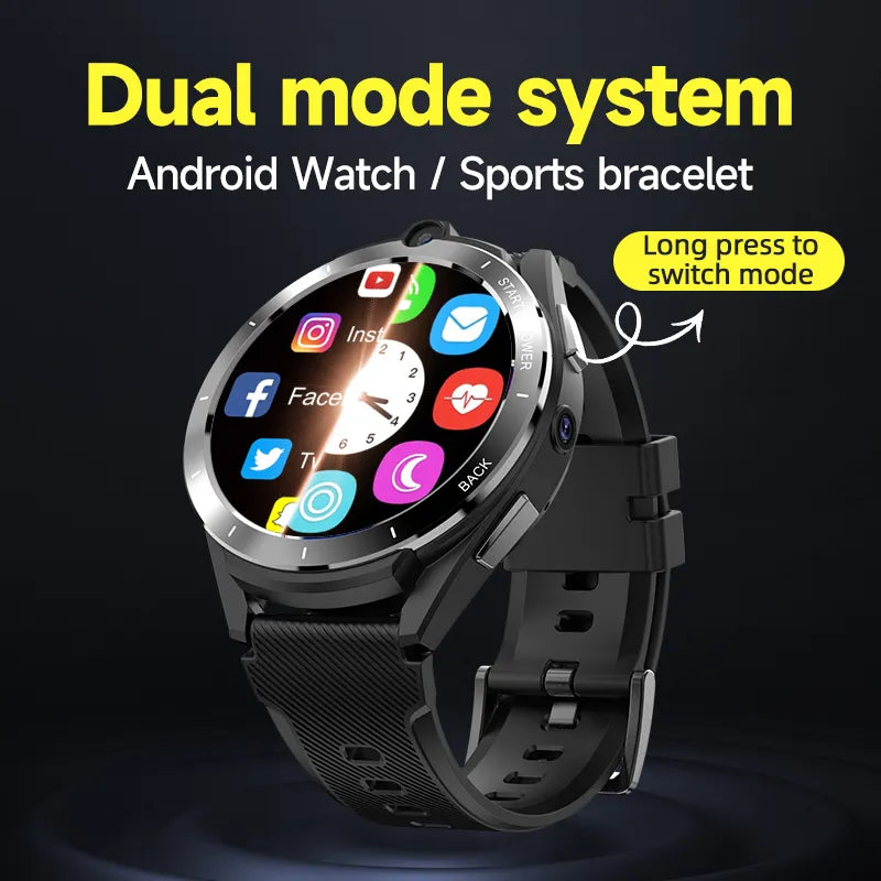 Android 2022 11 4g phone watch Chip Smart Watch 6G RAM 128G Adults GPS 5G WiFi 8MP 2 Cameras Men Smartwatch Dual System