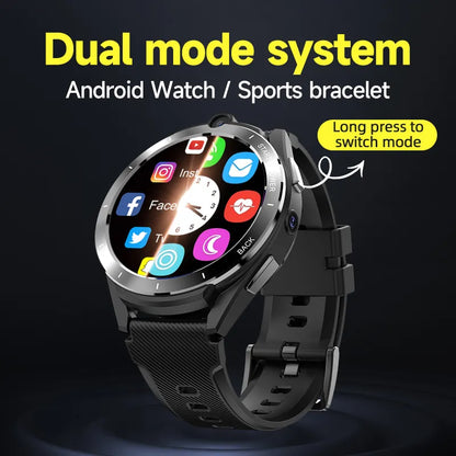 2023 New Arrivals Android 11 Round Screen Smart Watch 6GB RAM 128GB ROM WIFI GPS Fitness Tracker Smartwatch 4G Sim Support video calling