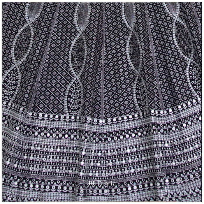 Black color Real Mirror & Embroidery & Sequence work Designer Lehenga Choli for Wedding Function