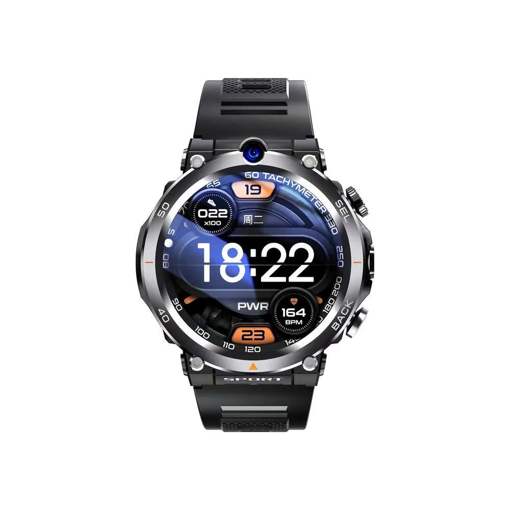 LTE 4G Smartwatch 1.39" GPS Dual Camera Wifi SIM NFC Red 64G ROM Google Play APP Download IP67 Men Women Android Smart Watch 6