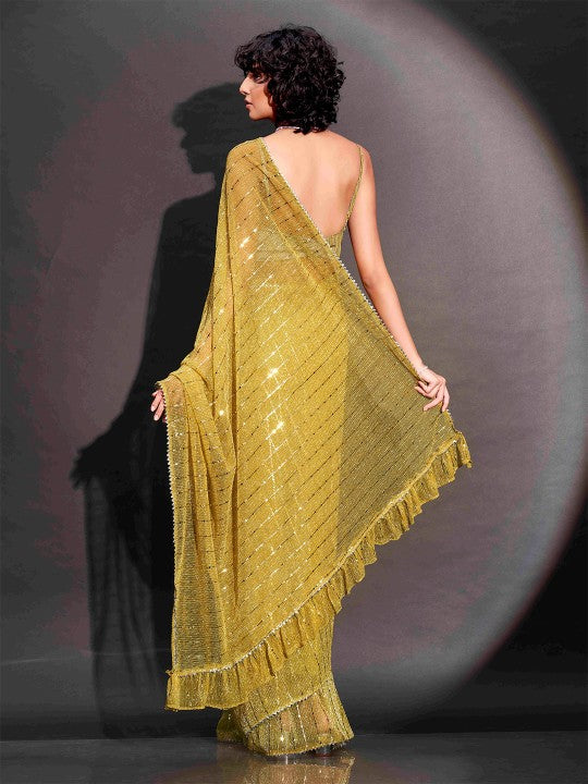 Embellished Sequinned Ready to Wear Saree