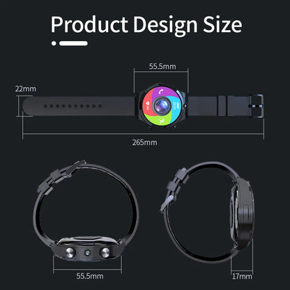 PTR Factory Price phone Watches Waterproof Smart Dual Camera Full Round Touch Smartwatches Men 4G 128G GPS Watch watches