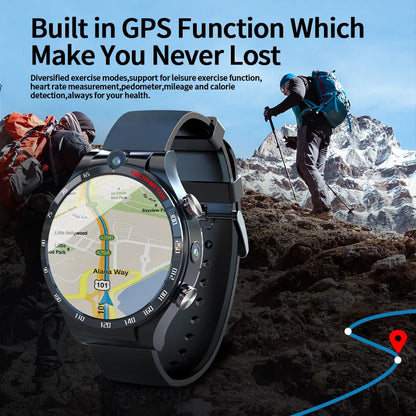 PTR Factory Price phone Watches Waterproof Smart Dual Camera Full Round Touch Smartwatches Men 4G 128G GPS Watch watches