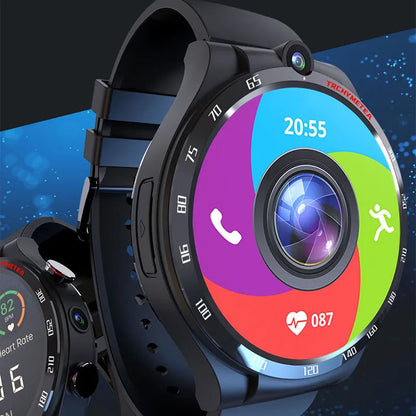 PTR Factory Price phone Watches Waterproof Smart Dual Camera Full Round Touch Smartwatches Men 4G 128G GPS Watch watches