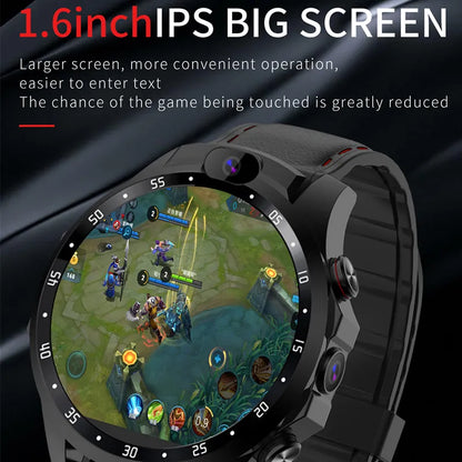 Smartwatch 4G netcom heart rate monitor Android 7.1 HD dual camera 1.6 inch IPS big screen message reminder GPS Smart watch