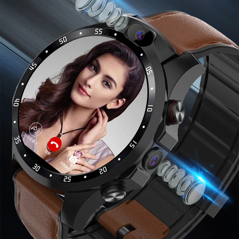 New Smart watch 4G netcom 3+32GB Android 7.1 HD dual camera 1.6 inch IPS big screen heart rate monitor support GPS 5MP Smartwatch