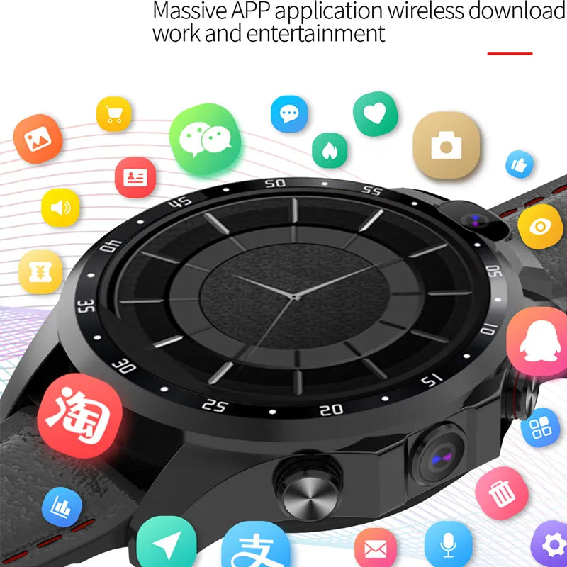 New Smart watch 4G netcom 3+32GB Android 7.1 HD dual camera 1.6 inch IPS big screen heart rate monitor support GPS 5MP Smartwatch